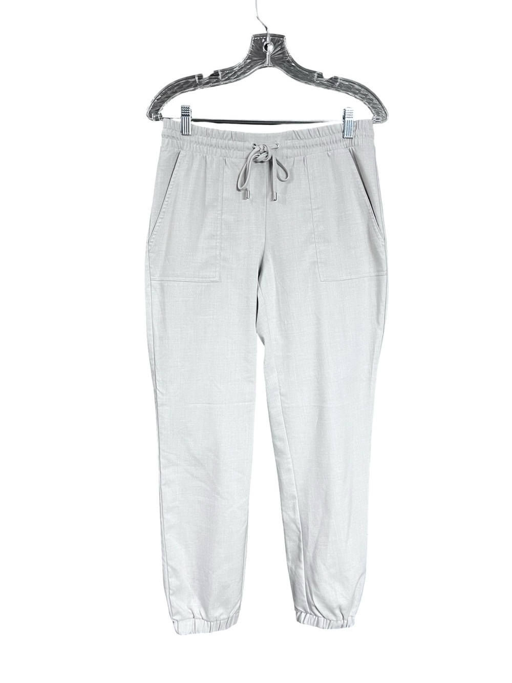Light Gray womens Drawstring Jogger Pants